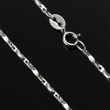 Unique 100% Real Pure 925 Sterling Silver Sycee Style Chain Necklace for Women & Men