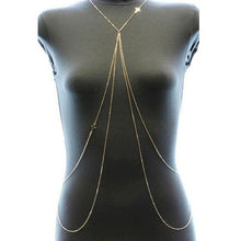 Double Cross Golden Bikini Belly Necklace