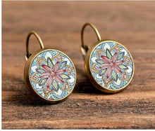 Rhinestone mandala earrings