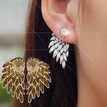 Rhinestone Angel Wings Ear Studs