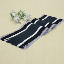 Men Striped Cotton Scarf With Tassels