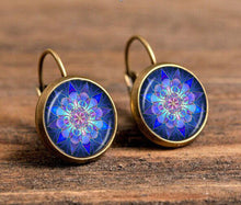 Bloom Mandala Glass Rhinestone Earrings