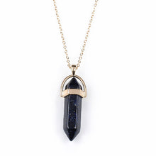 Gold Plated Natural Crystal Pendant With Necklace