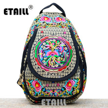 Ethnic Handmade Boho Indian Embroidered Backpack