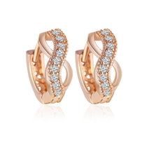 Gold Plated Temperament Zircon Crystal Earring For Women