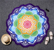 Lotus Pattern Round Yoga Meditation Towel/Mat