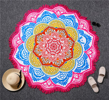 Lotus Pattern Round Yoga Meditation Towel/Mat