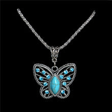 Turquoise Lovely Butterfly Pendant Necklace