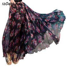 Bohemian Style Floral Print Long Skirts for Women