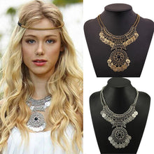 Bohemian Style Double Chain Coin Necklace For Women
