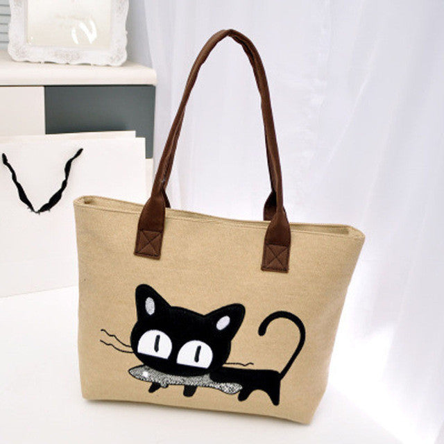 Cute Cat Small Canvas Bag