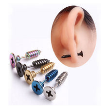 Stainless Steel 5 Colors Unisex Stud Earrings